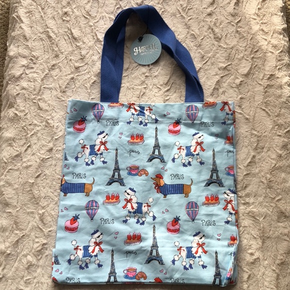 Harper Handbags - Harper PARIS themed Canvas TOTE Shopping Bag